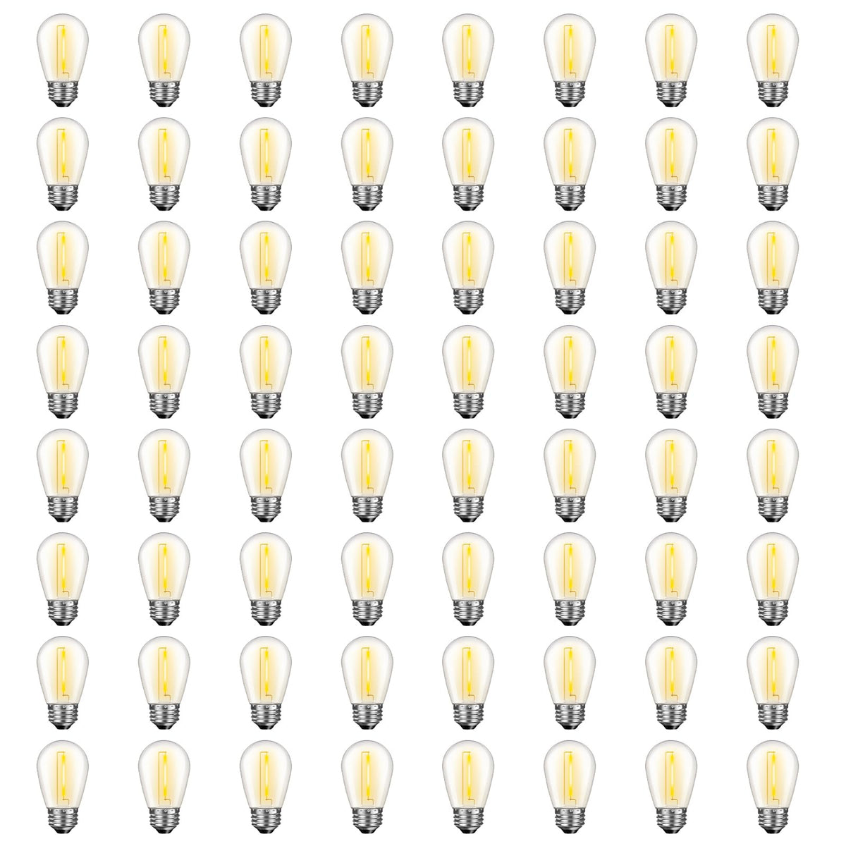 GvvooHome 24 Pack LED S14 Replacement Light Bulbs, Waterproof 1W Vintage Edison Bulbs for Outdoor Patio Backyard String Lights, Dimmable, E26 Regular Medium Screw Base, 2200K Warm White