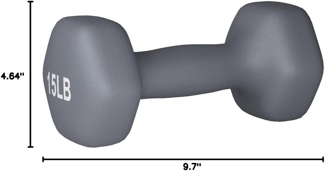 Amazon Basics Neoprene Dumbbell Hand Weights for Exercise and Muscle Toning