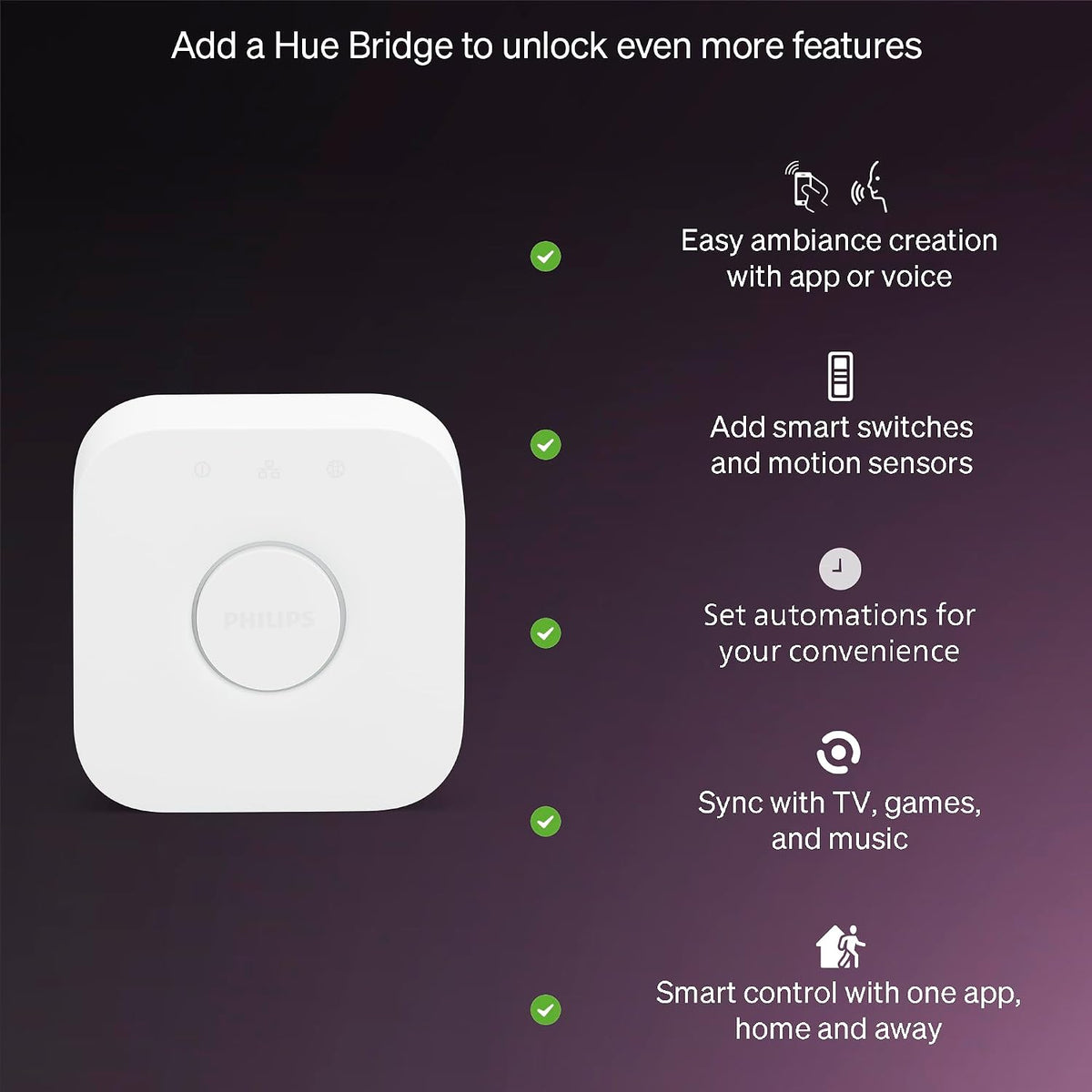 Philips Hue Essential Smart LED A19 Bulb, 4-Pack