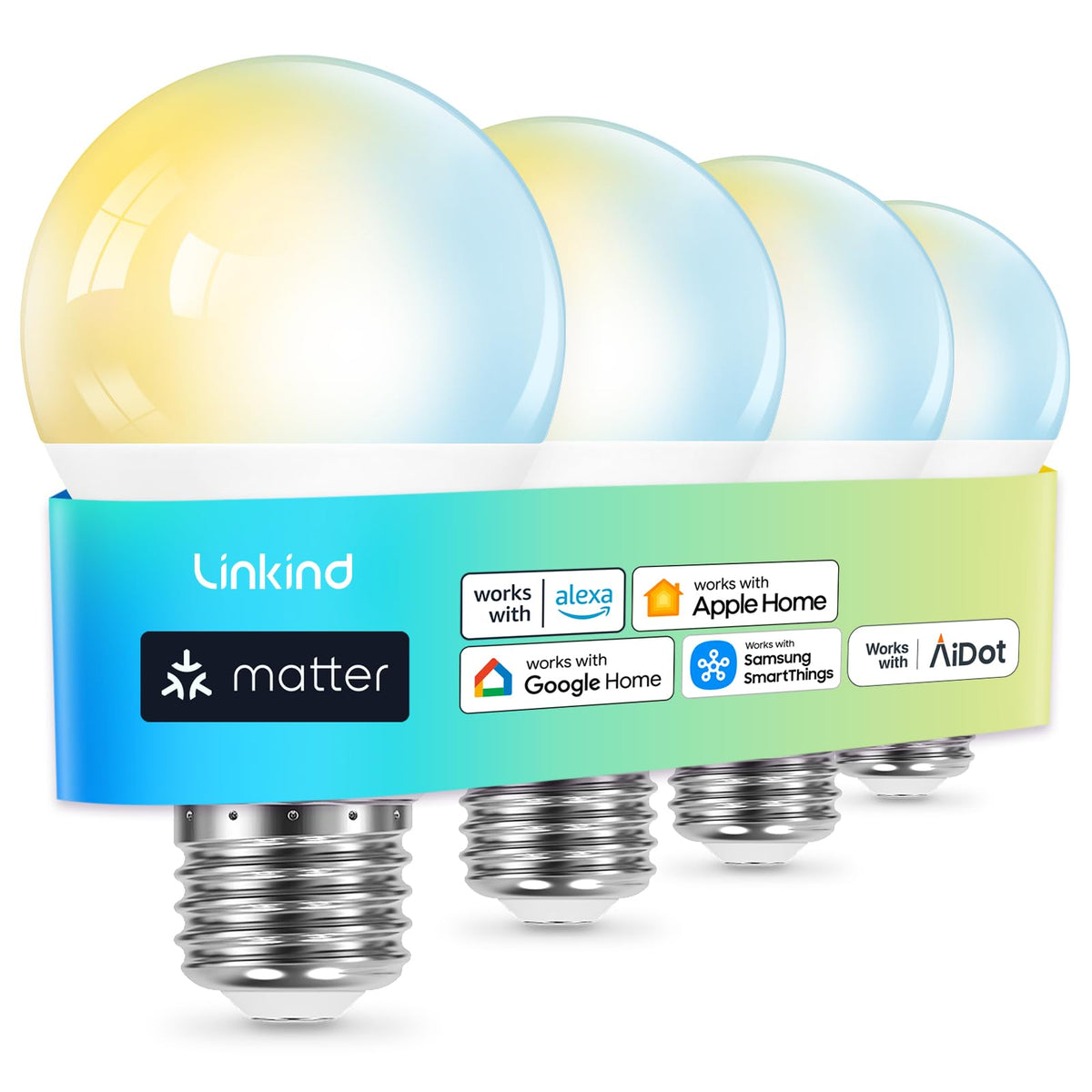 Linkind Smart Light Bulbs, Compatible with Alexa, Google Home, AiDot