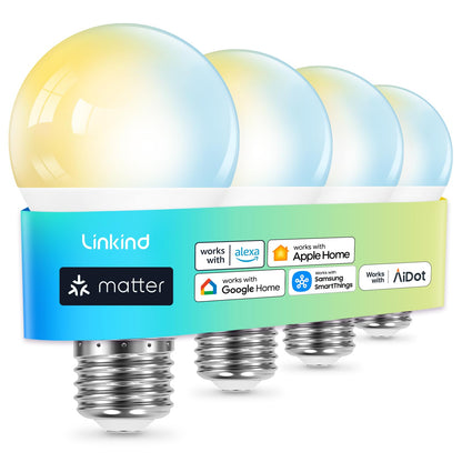 Linkind Smart Light Bulbs, Compatible with Alexa, Google Home, AiDot