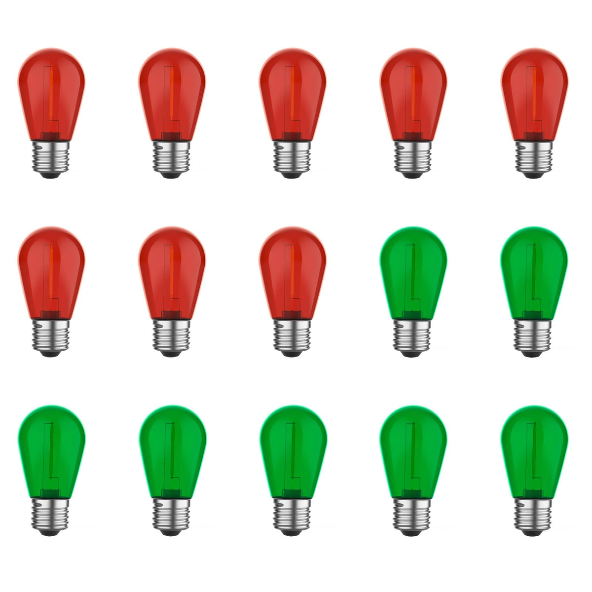 GvvooHome 24 Pack LED S14 Replacement Light Bulbs, Waterproof 1W Vintage Edison Bulbs for Outdoor Patio Backyard String Lights, Dimmable, E26 Regular Medium Screw Base, 2200K Warm White
