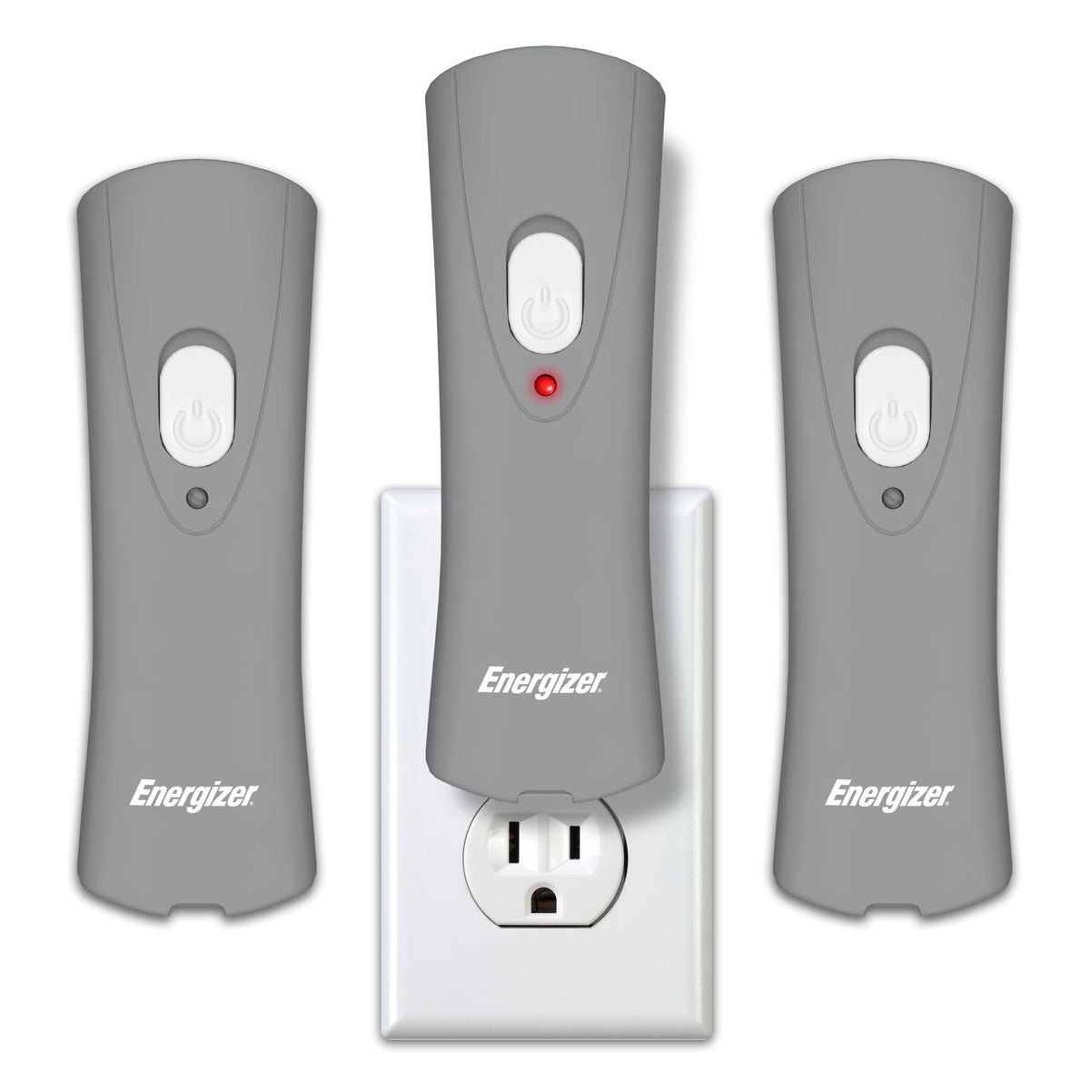 Energizer Auto-On LED Flashlights Rechargeable (3-Pack) for Home Power Failure, Plug in LED Flashlight for Power Outage, Night Light, Hurricane Preparedness