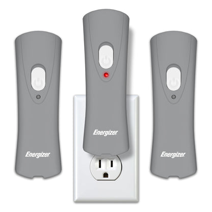 Energizer Auto-On LED Flashlights Rechargeable (3-Pack) for Home Power Failure, Plug in LED Flashlight for Power Outage, Night Light, Hurricane Preparedness