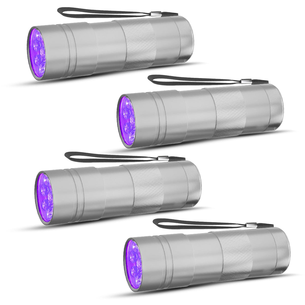 COSOOS 2 Pack UV Flashlight, 12 LED Handheld Blacklight Flashlight 395nm Mini Light Torch Detector for Dog Pet Urine Stains, Bed Bugs and Scorpions. (Batteries not Included)