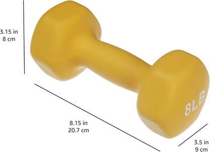 Amazon Basics Neoprene Dumbbell Hand Weights for Exercise and Muscle Toning