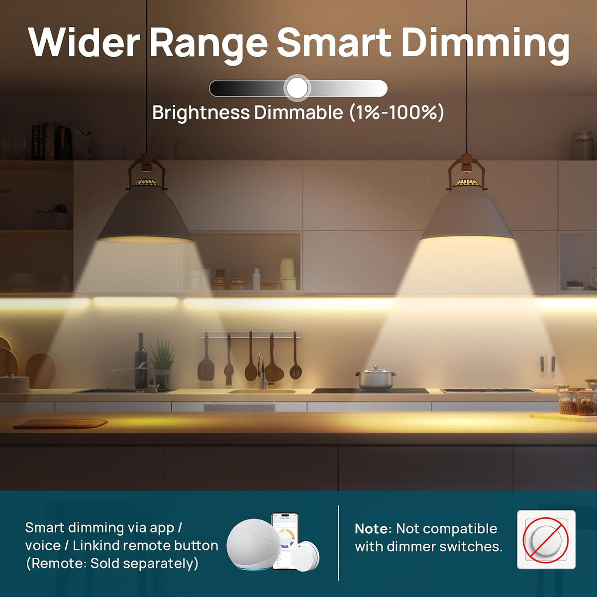 Linkind Smart Light Bulbs, Compatible with Alexa, Google Home, AiDot