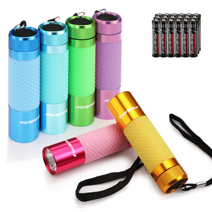 EverBrite 3-Pack Mini Flashlights, Glow in Dark Flashlights