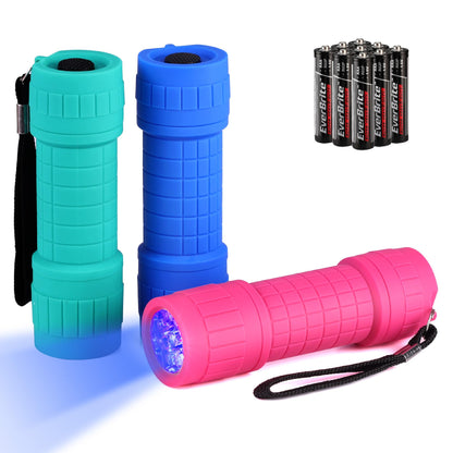 EverBrite 6-Pack Mini Flashlights, 9-LED Flashlight, Batteries Included
