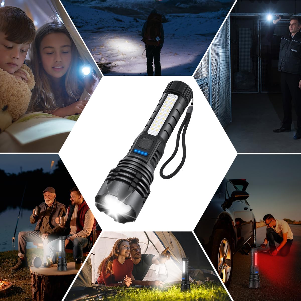 ZioeYiue Rechargeable Flashlights High Lumens 2Pack, Flash Lights for Home