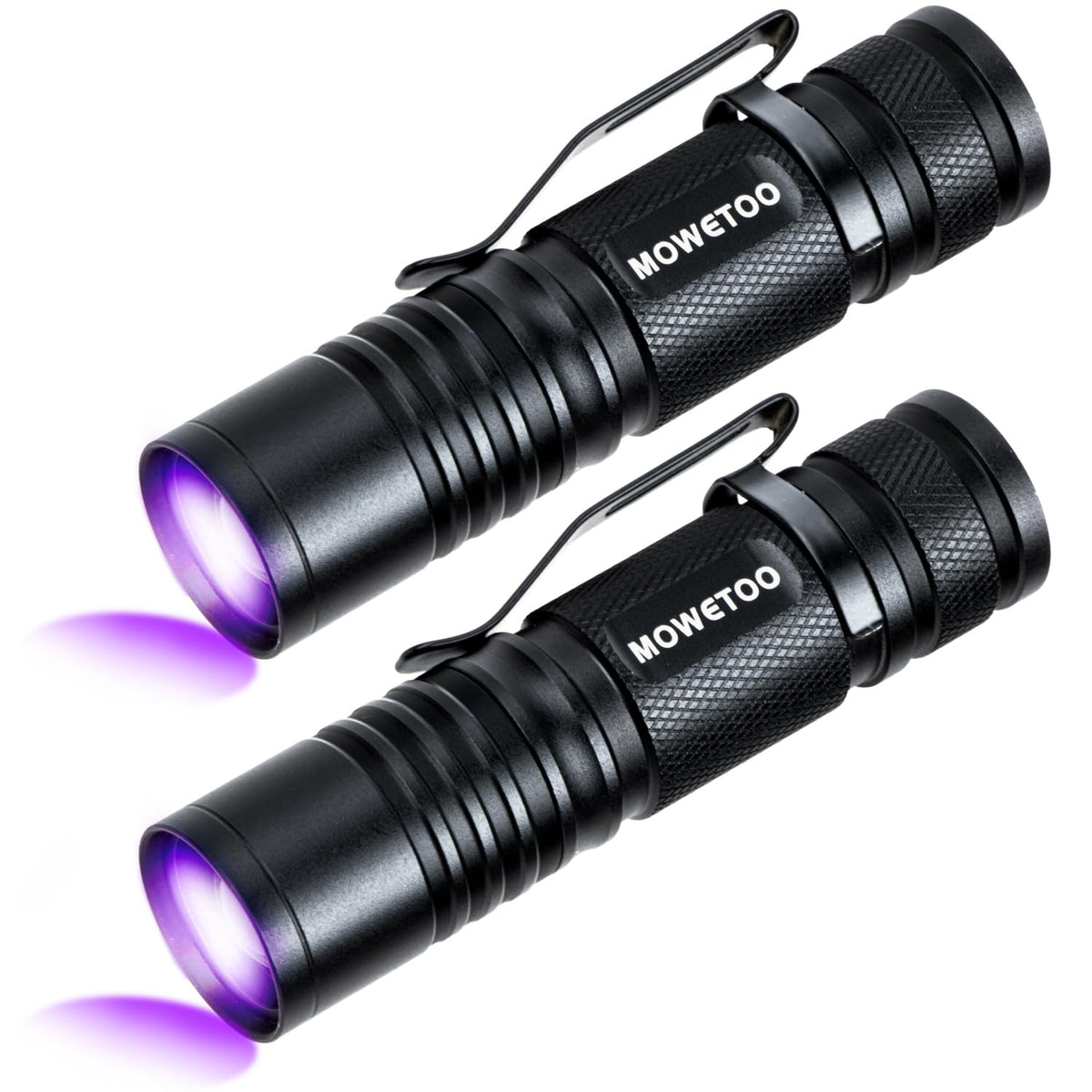 MOWETOO Black Light Flashlight,395nm Mini Zoomable UV Light