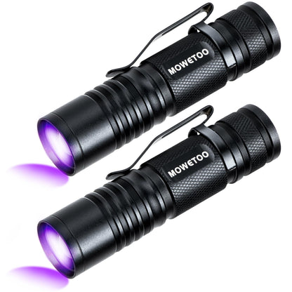 MOWETOO Black Light Flashlight,395nm Mini Zoomable UV Light