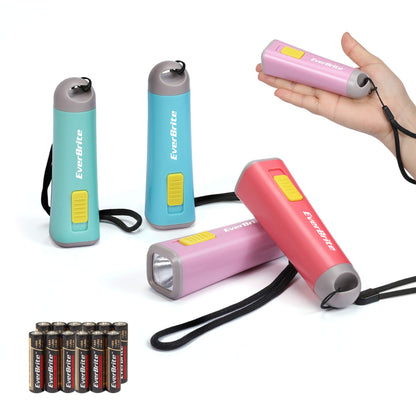 EverBrite 6-Pack Mini Flashlights, 9-LED Flashlight, Batteries Included