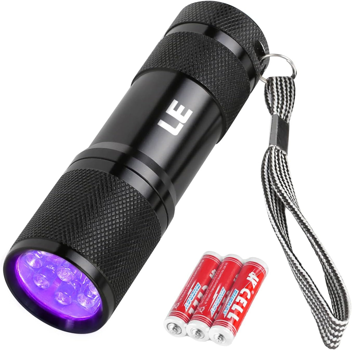 Lepro 395nm UV LED Flashlight, 9 LED Blacklight Detector