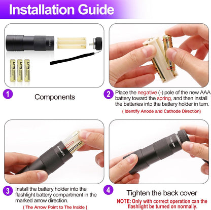 UV Light 395nm Blacklight Flashlight: Vansky 12 LED Black Light Mini Pet Urine Detection for Invisible Dog/Cat Dried Urine Stains on Carpet, Scorpion Finder, Resin Curing