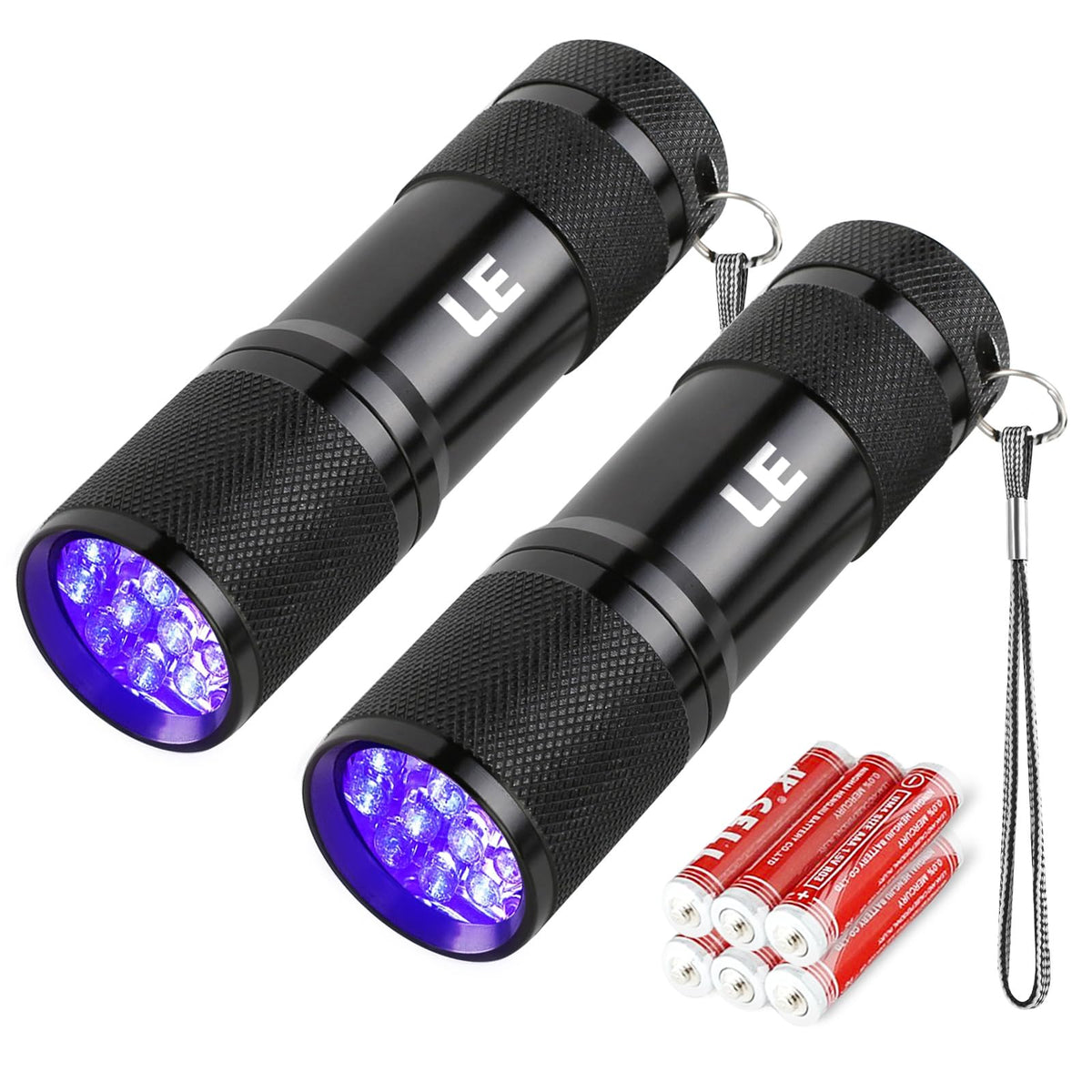 Lepro 395nm UV LED Flashlight, 9 LED Blacklight Detector