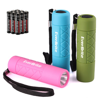EverBrite 6-Pack Mini Flashlights, 9-LED Flashlight, Batteries Included