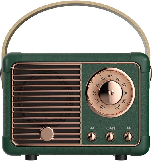 Dosmix Retro Bluetooth Speaker,Vintage Decor,Small Gift for Women Men Green