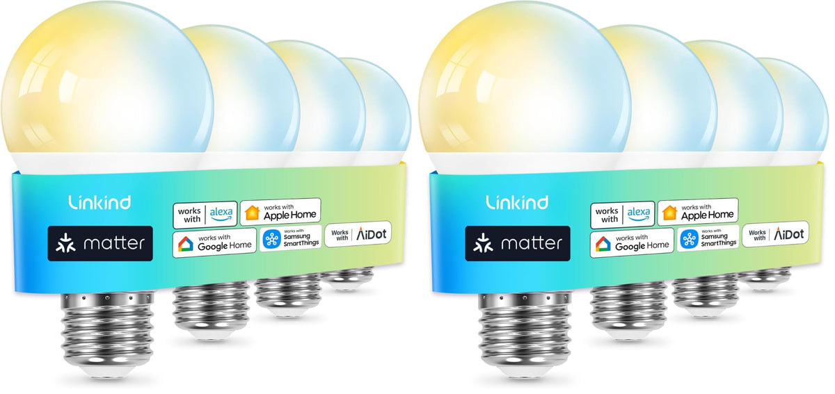 Linkind Smart Light Bulbs, Compatible with Alexa, Google Home, AiDot