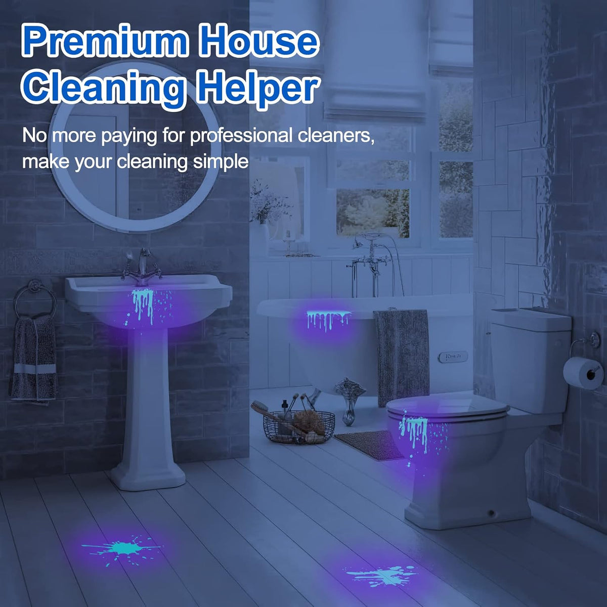 UV Light 395nm Blacklight Flashlight: Vansky 12 LED Black Light Mini Pet Urine Detection for Invisible Dog/Cat Dried Urine Stains on Carpet, Scorpion Finder, Resin Curing
