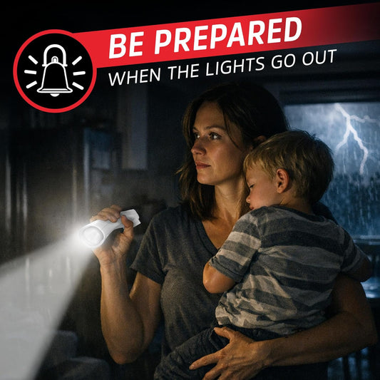 Energizer Auto-On LED Flashlights Rechargeable (3-Pack) for Home Power Failure, Plug in LED Flashlight for Power Outage, Night Light, Hurricane Preparedness