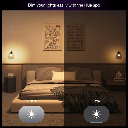 Philips Hue Essential Smart LED A19 Bulb, 4-Pack