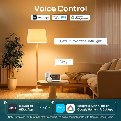 Linkind Smart Light Bulbs, Compatible with Alexa, Google Home, AiDot