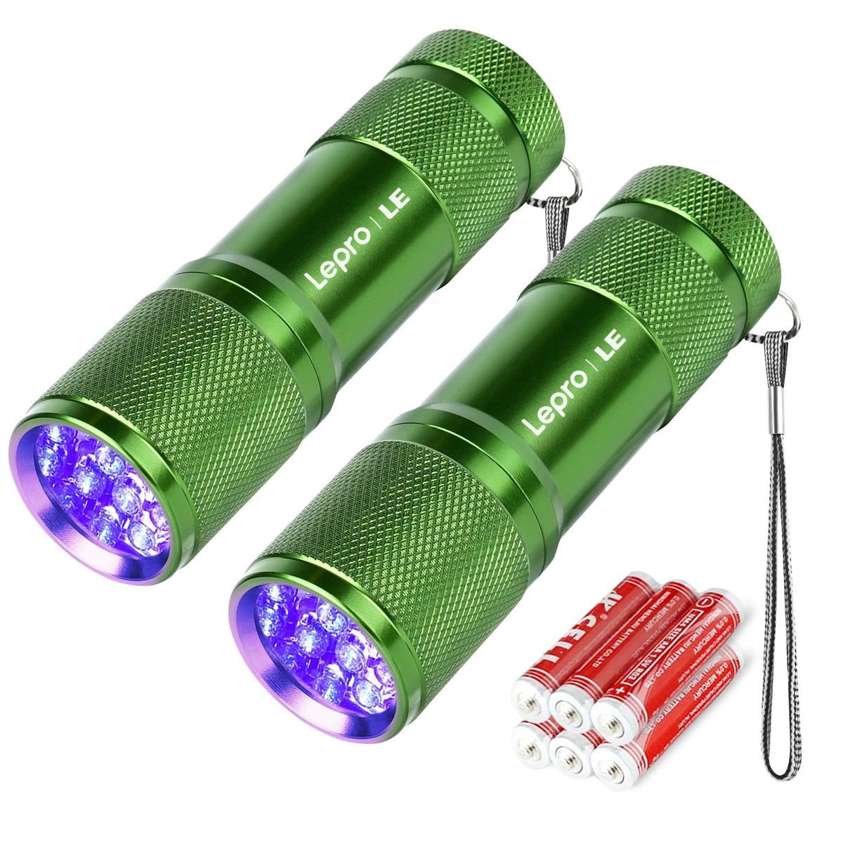 Lepro 395nm UV LED Flashlight, 9 LED Blacklight Detector