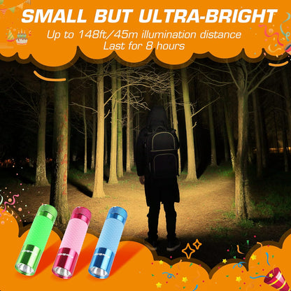 EverBrite 3-Pack Mini Flashlights, Glow in Dark Flashlights