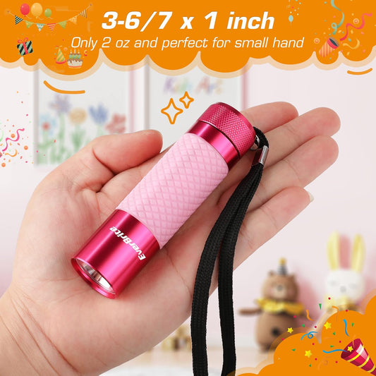 EverBrite 3-Pack Mini Flashlights, Glow in Dark Flashlights