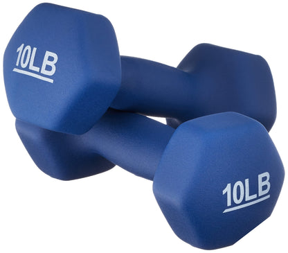 Amazon Basics Neoprene Dumbbell Hand Weights for Exercise and Muscle Toning