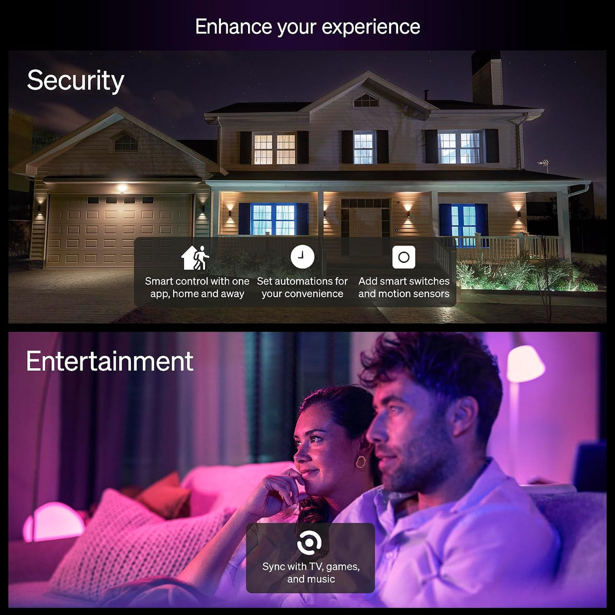 Philips Hue Essential Smart LED A19 Bulb, 4-Pack