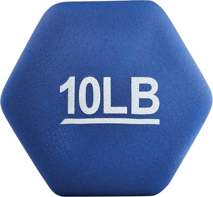 Amazon Basics Neoprene Dumbbell Hand Weights for Exercise and Muscle Toning