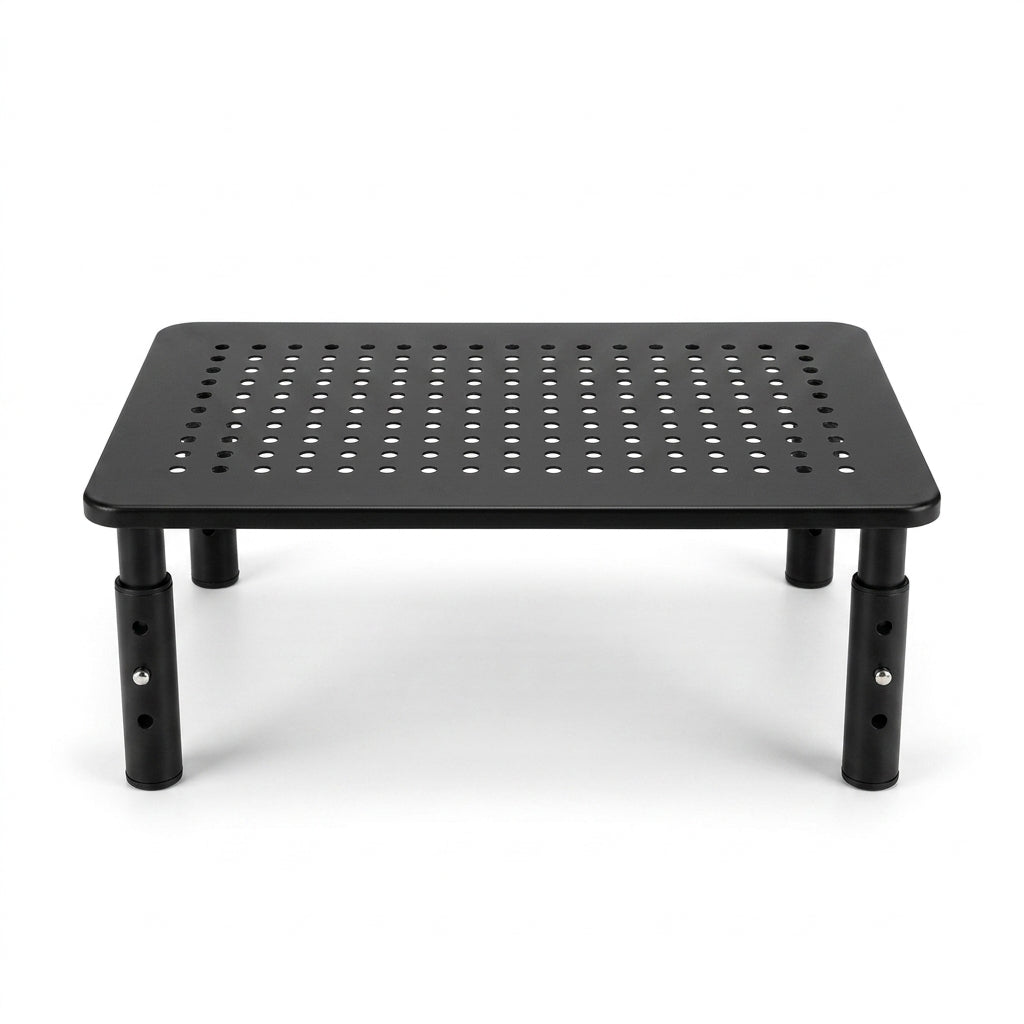 3-Level Adjustable Monitor Stand – Vented Metal Desk Riser for 13–32" Screens | VectraKeys