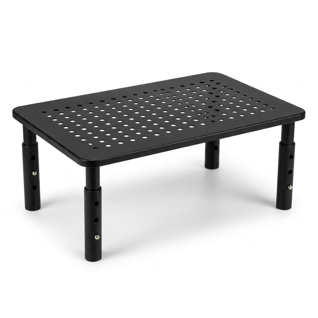 3-Level Adjustable Monitor Stand – Vented Metal Desk Riser for 13–32" Screens | VectraKeys