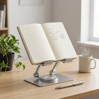 Adjustable Aluminum Desk Stand – 360° Tilt Phone & Notebook Holder | VectraKeys