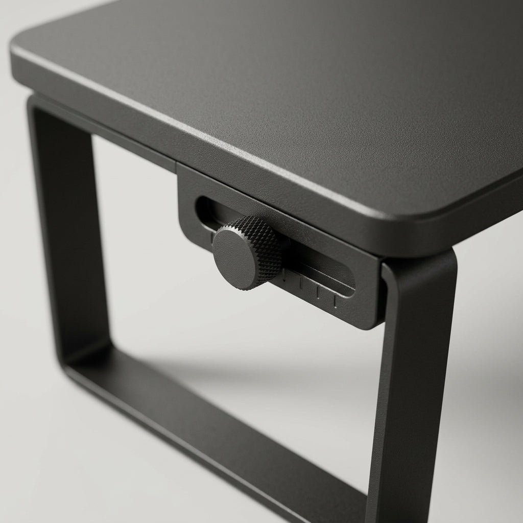 3-Level Adjustable Monitor Stand – Black Ergonomic Desk Riser for 13–32" Screens | VectraKeys