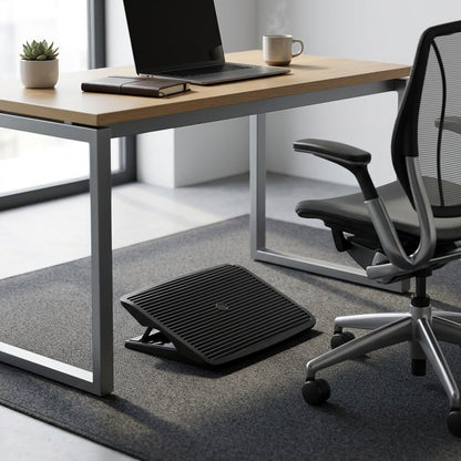 Adjustable Under Desk Footrest – Foldable Ergonomic Office Foot Rest | VectraKeys